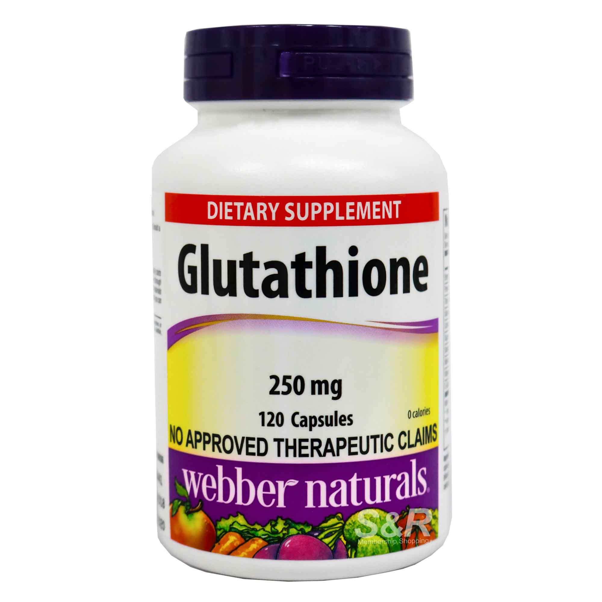 Webber Naturals Glutathione 250mg 120 capsules